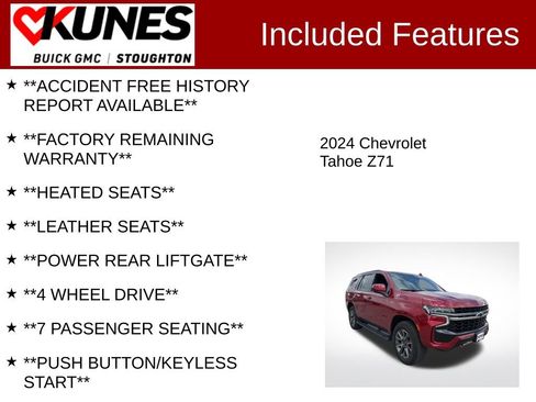Used 2024 Chevrolet Tahoe Z71 AWD/4WD image 3