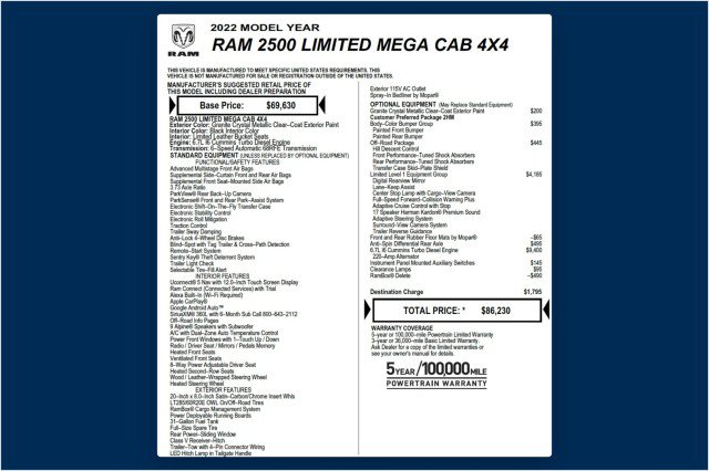Used 2022 RAM 2500 Limited AWD/4WD image 3