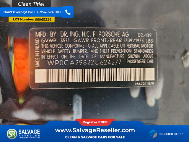 Used 2002 Porsche Boxster RWD image 16