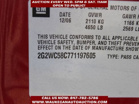 Used 2007 Pontiac Grand Prix GXP w/ Sun And Sound Package image 11