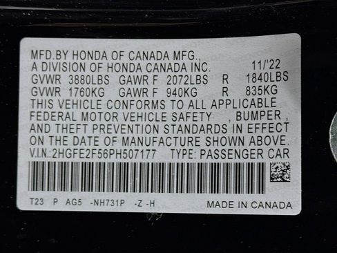 Certified 2023 Honda Civic Sport image 29