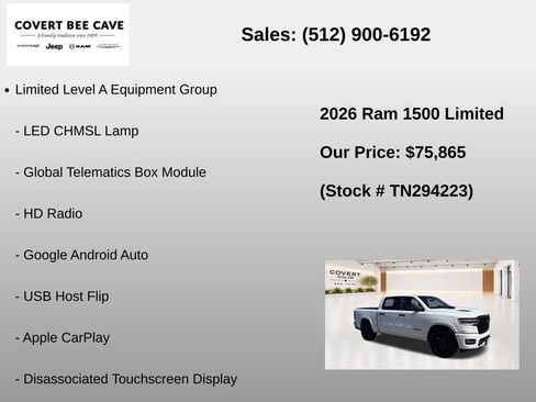 New 2026 RAM 1500 Limited AWD/4WD image 13
