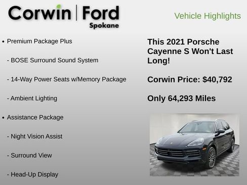 Used 2021 Porsche Cayenne S w/ Premium Package Plus AWD/4WD image 12
