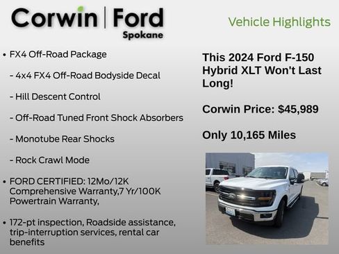Used 2024 Ford F150 XLT w/ Equipment Group 302A MID AWD/4WD image 12