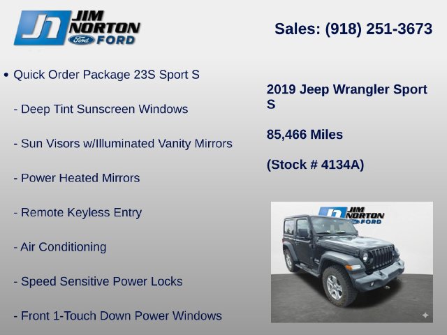 Used 2019 Jeep Wrangler Sport AWD/4WD image 8