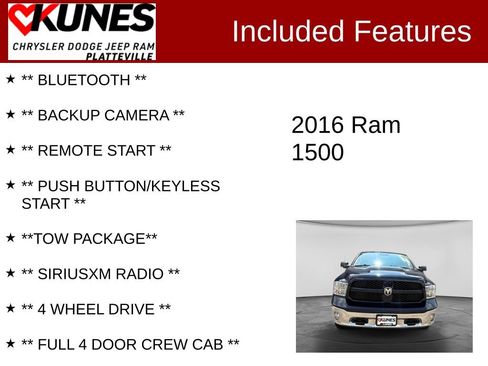 Used 2016 RAM 1500 Outdoorsman AWD/4WD image 2