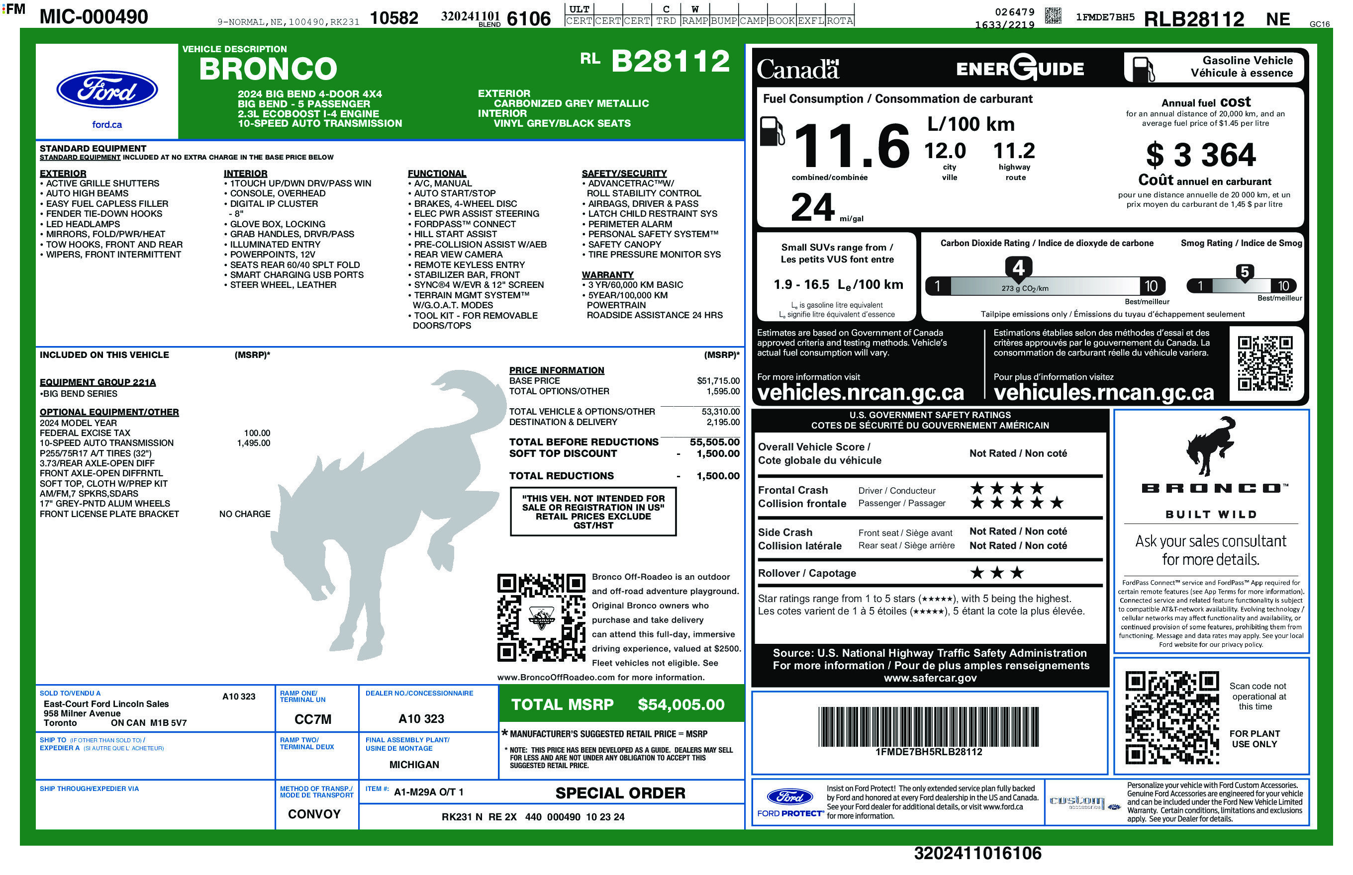 Used 2024 Ford Bronco Big Bend AWD/4WD image 2