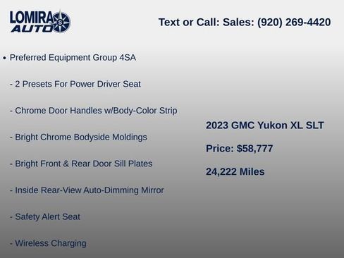 Used 2023 GMC Yukon XL SLT w/ SLT Luxury Package AWD/4WD image 6