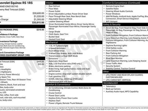 Used 2022 Chevrolet Equinox RS w/ LPO, Cargo Package FWD image 6