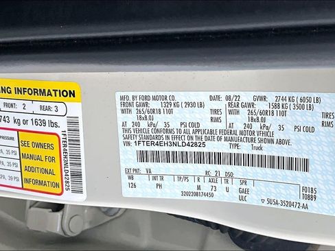 Used 2022 Ford Ranger XLT w/ Equipment Group 301A Mid RWD image 31