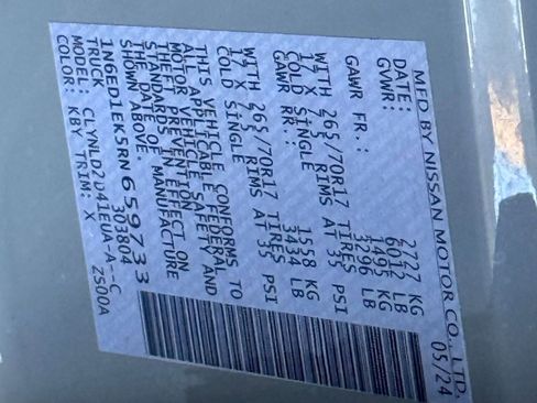 Used 2024 Nissan Frontier PRO-4X w/ Technology Package image 20