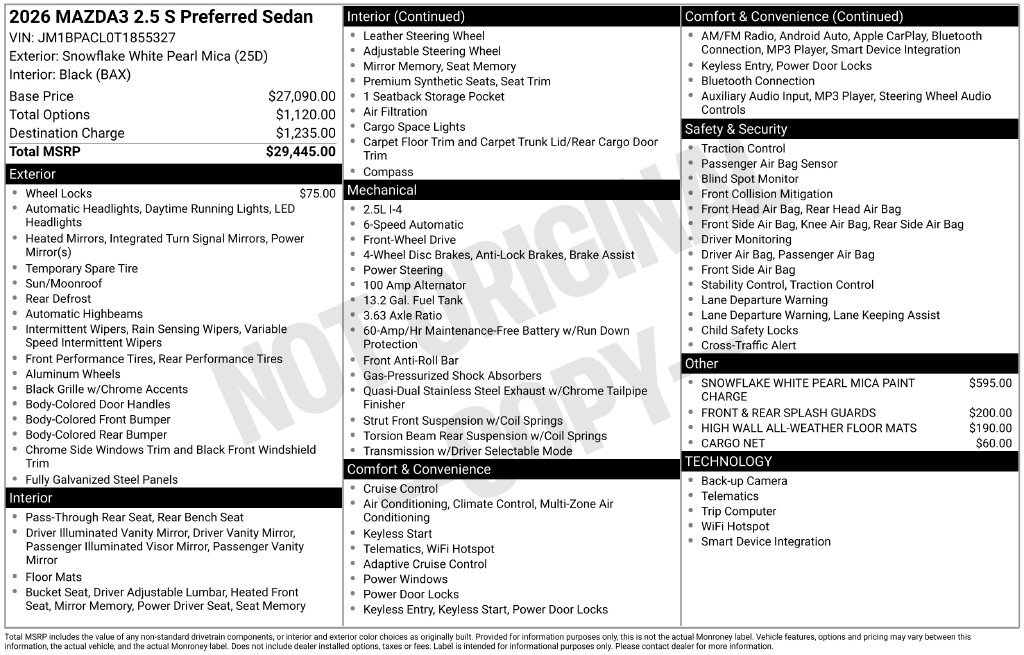 Certified 2026 MAZDA MAZDA3 2.5 S Sedan w/ Preferred Pkg FWD image 4