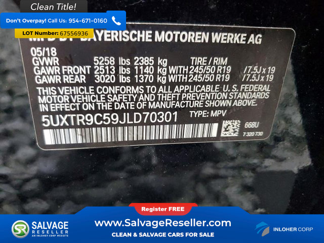 Used 2018 BMW X3 xDrive30i AWD/4WD image 17