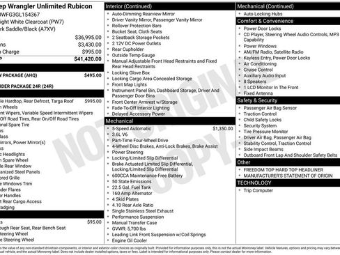 Used 2016 Jeep Wrangler Unlimited Rubicon w/ Max Tow Package AWD/4WD image 13