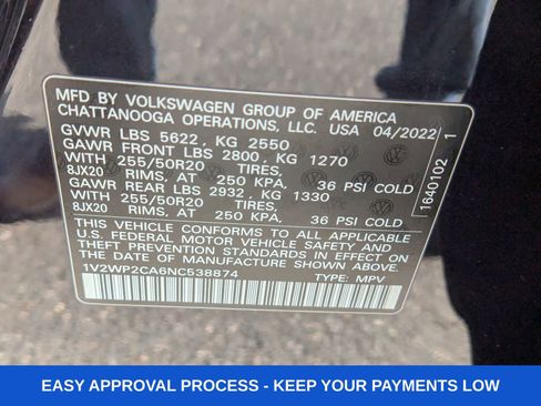 Used 2022 Volkswagen Atlas SE image 20