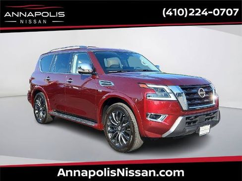 Certified 2022 Nissan Armada Platinum w/ Captain's Chairs Package AWD/4WD image 1
