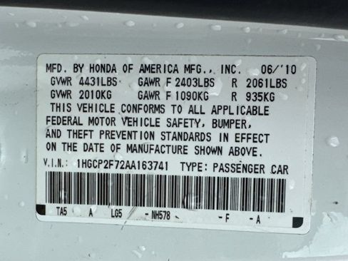Used 2010 Honda Accord EX image 28