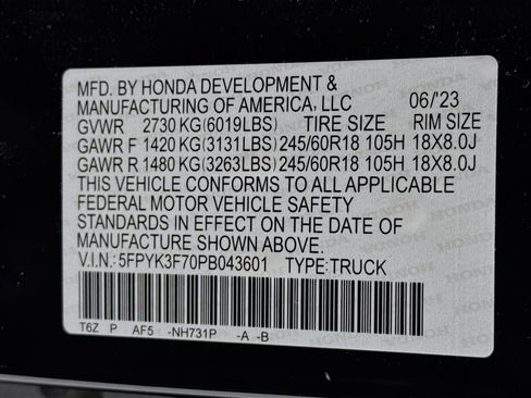 Certified 2023 Honda Ridgeline RTL-E image 32