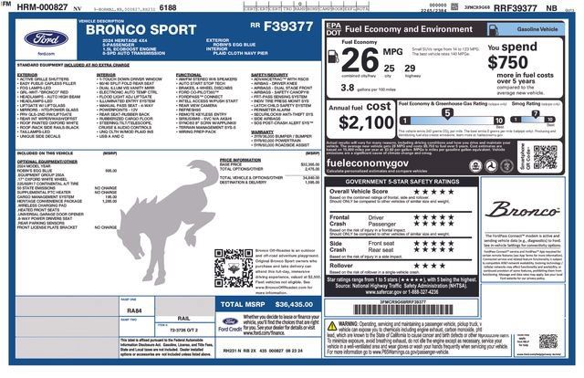 Certified 2024 Ford Bronco Sport Heritage w/ Heritage Convenience Package AWD/4WD image 20