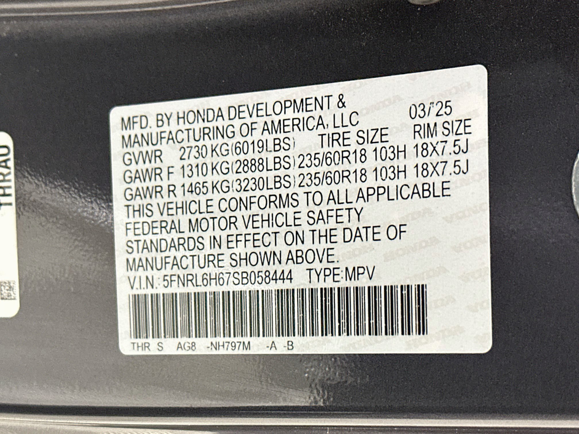 Certified 2025 Honda Odyssey EX-L image 31