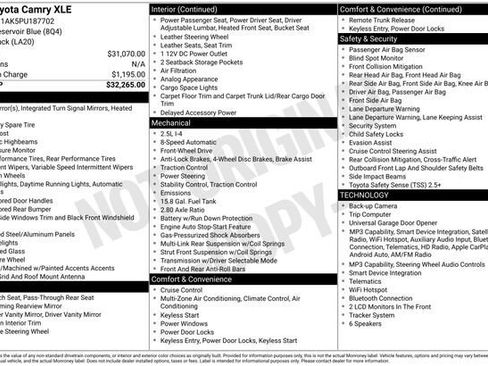 Certified 2023 Toyota Camry XLE FWD image 34