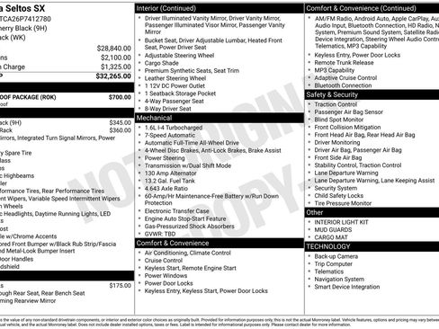 Used 2023 Kia Seltos SX w/ SX Sunroof Package AWD/4WD image 4