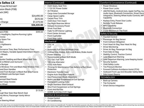 Used 2024 Kia Seltos LX image 3