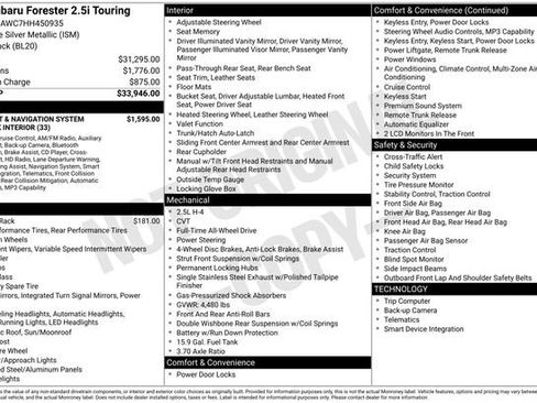 Used 2017 Subaru Forester 2.5i Touring image 10