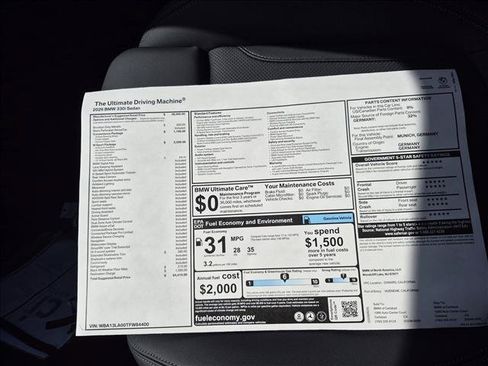 New 2026 BMW 330i Sedan w/ M Sport Package RWD image 17