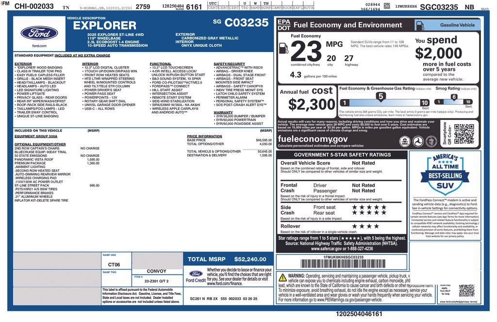 Used 2025 Ford Explorer ST-Line w/ Premium Package AWD/4WD image 4