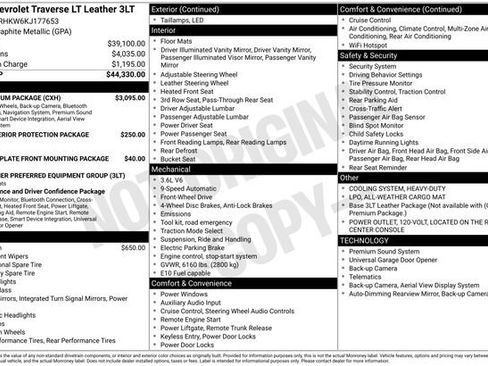 Used 2019 Chevrolet Traverse LT w/ LT Premium Package FWD image 1