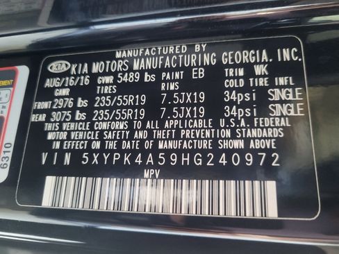 Used 2017 Kia Sorento SX FWD image 33