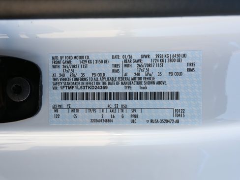 Used 2026 Ford F150 XL w/ Equipment Group 103A High AWD/4WD image 13
