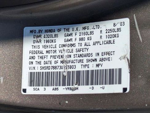 Used 2003 Honda CR-V EX image 17