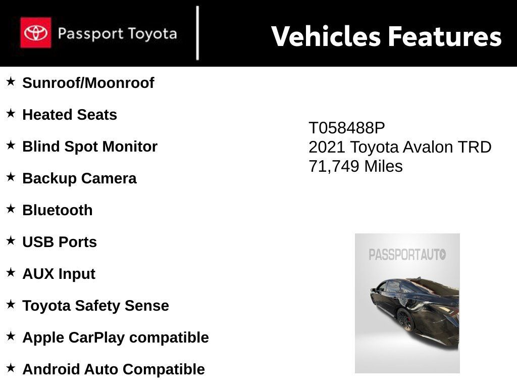 Used 2021 Toyota Avalon TRD FWD image 5