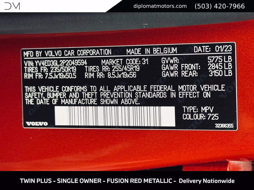 Used 2023 Volvo C40 P8 Recharge Plus w/ Climate Package AWD/4WD image 49