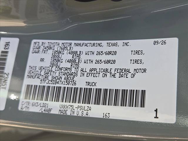 New 2026 Toyota Tundra Limited AWD/4WD image 18