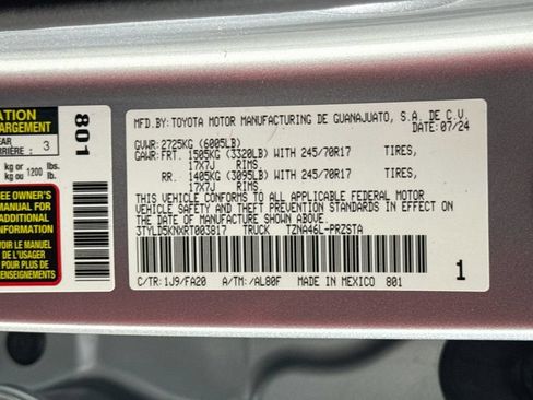 Certified 2024 Toyota Tacoma SR AWD/4WD image 28