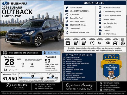 Used 2024 Subaru Outback Limited AWD/4WD image 2