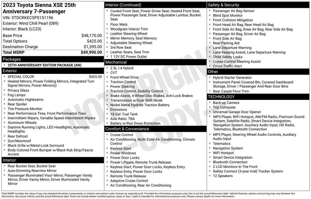 Used 2023 Toyota Sienna XSE FWD image 28
