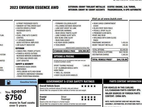 Used 2023 Buick Envision Essence w/ Sport Touring Package image 2