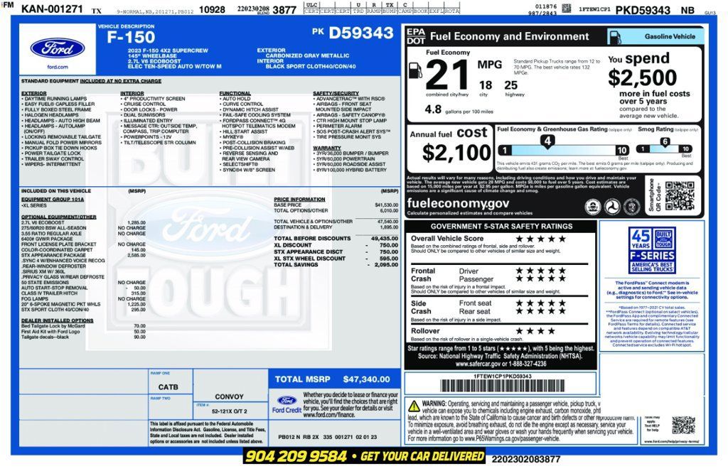 Used 2023 Ford F150 XL w/ STX Appearance Package RWD image 27