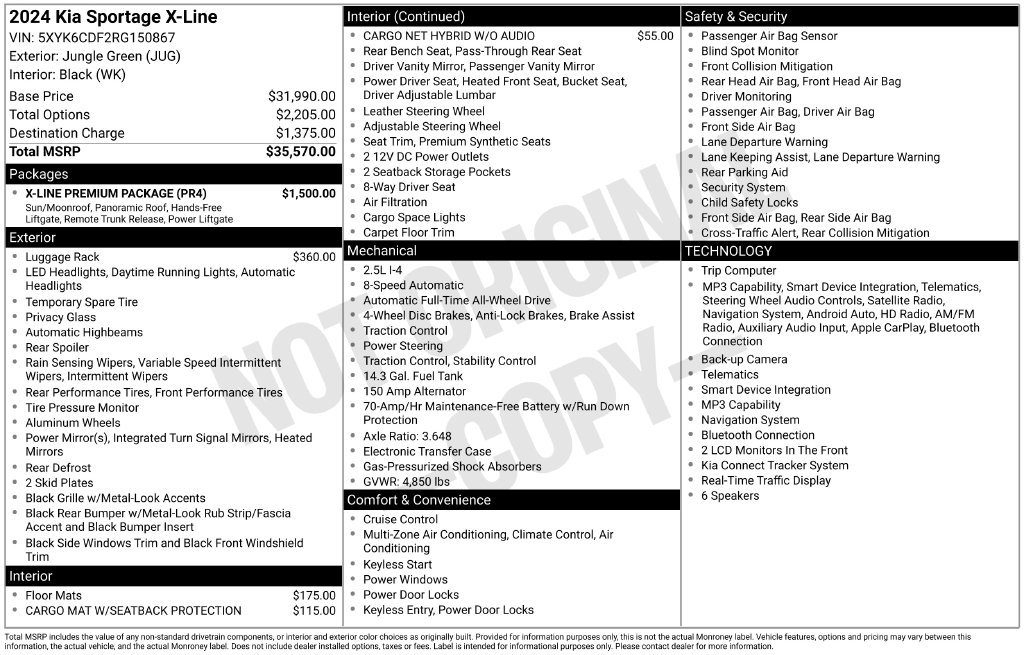 Used 2024 Kia Sportage X-Line w/ X-Line Premium Package AWD/4WD image 2