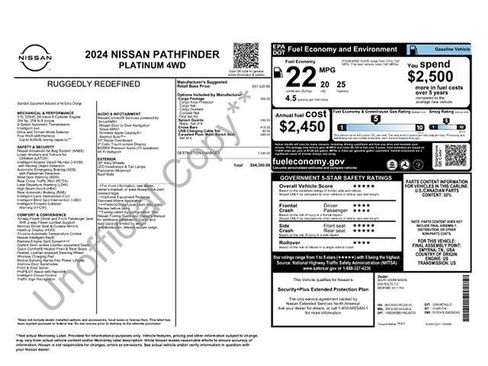 Certified 2024 Nissan Pathfinder Platinum w/ Cargo Package AWD/4WD image 18