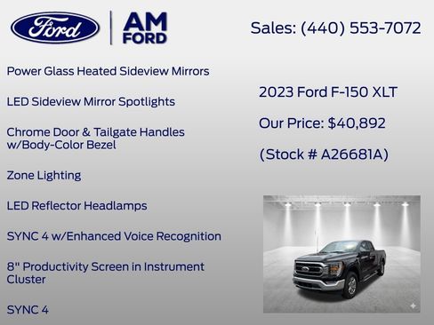 Used 2023 Ford F150 XLT w/ Equipment Group 302A High AWD/4WD image 37