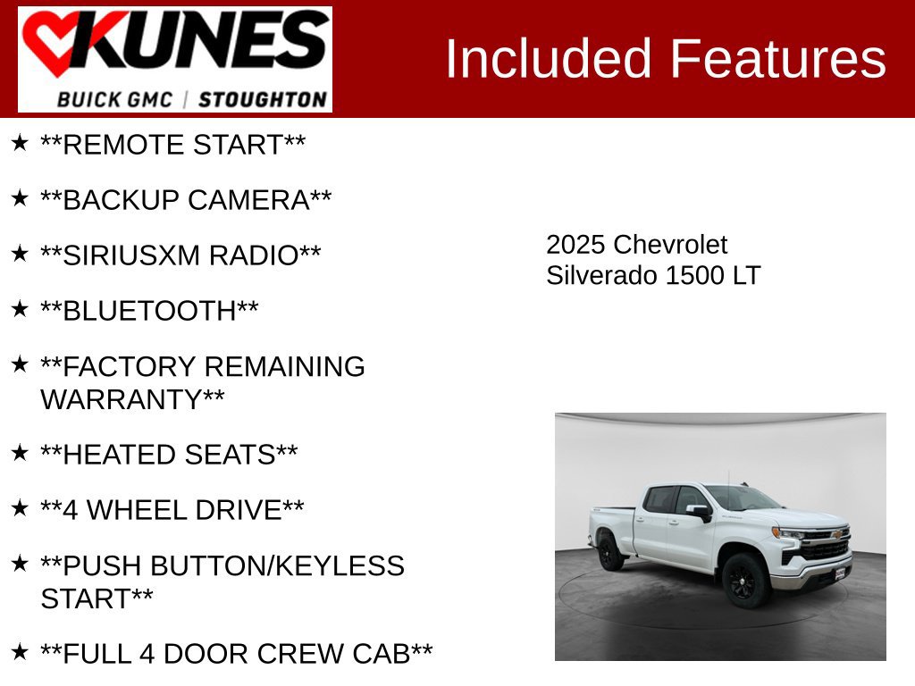 Used 2025 Chevrolet Silverado 1500 LT w/ Work Truck Package AWD/4WD image 2
