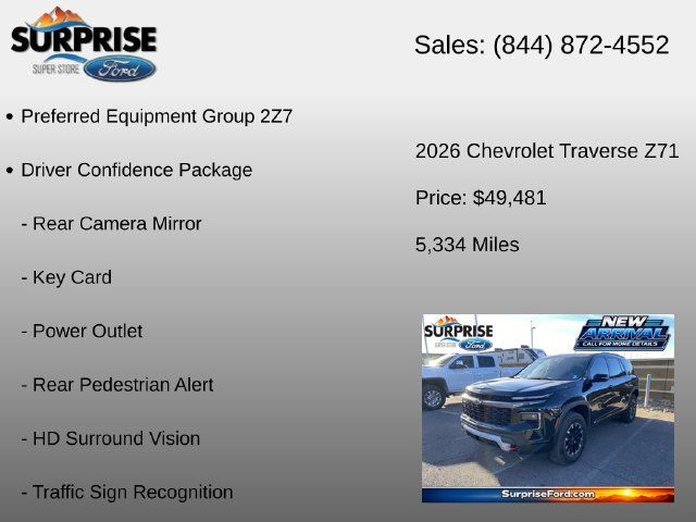 Used 2026 Chevrolet Traverse Z71 w/ Enhanced Driving Package AWD/4WD image 6