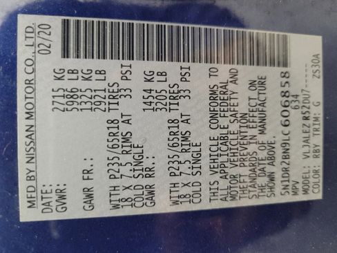 Used 2020 Nissan Pathfinder SV image 33