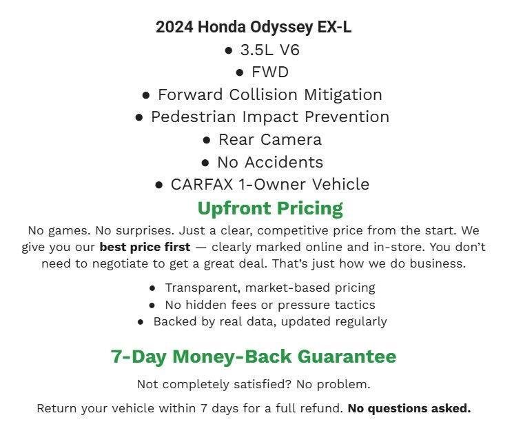 Used 2024 Honda Odyssey EX-L image 1