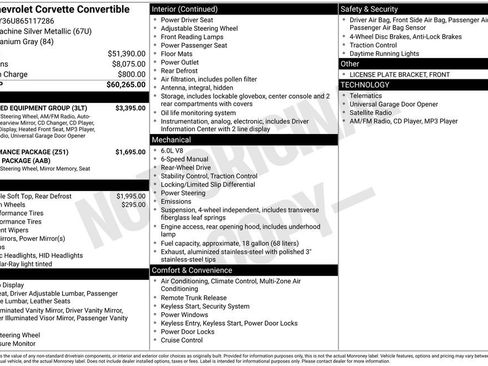 Used 2006 Chevrolet Corvette Convertible w/ Preferred Equipment Group image 48